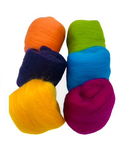 Lana Corriedale 28 Micras 6 colores - 60grs