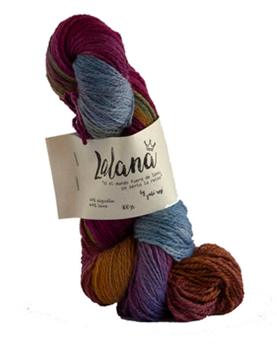 Lana Hilada "Lalana" - Azul, Morado y Café