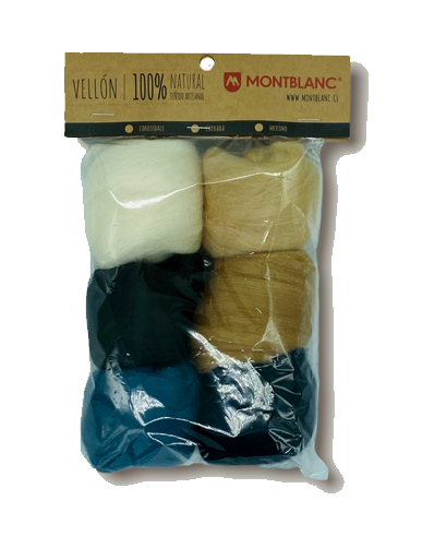 Lana Corriedale 28 Micras 6 colores - 60grs