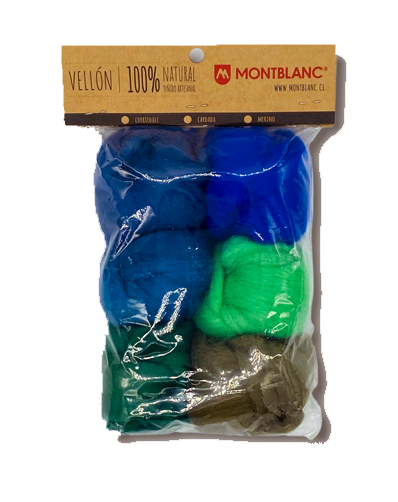 Lana Corriedale 28 Micras 6 colores - 60grs